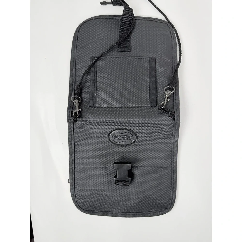 American Tourister Travel Neck Wallet Organizer Passport ID Holder Black‎